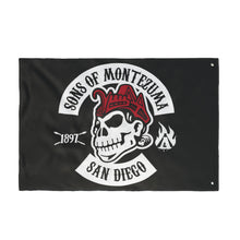 Load image into Gallery viewer, Sons of Montezuma DOUBLE-Sided Tailgate Flag w/Grommets