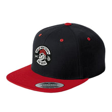 Load image into Gallery viewer, Skull Monty Red & Black Snapback