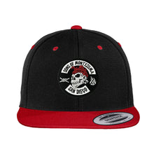 Load image into Gallery viewer, Skull Monty Red & Black Snapback