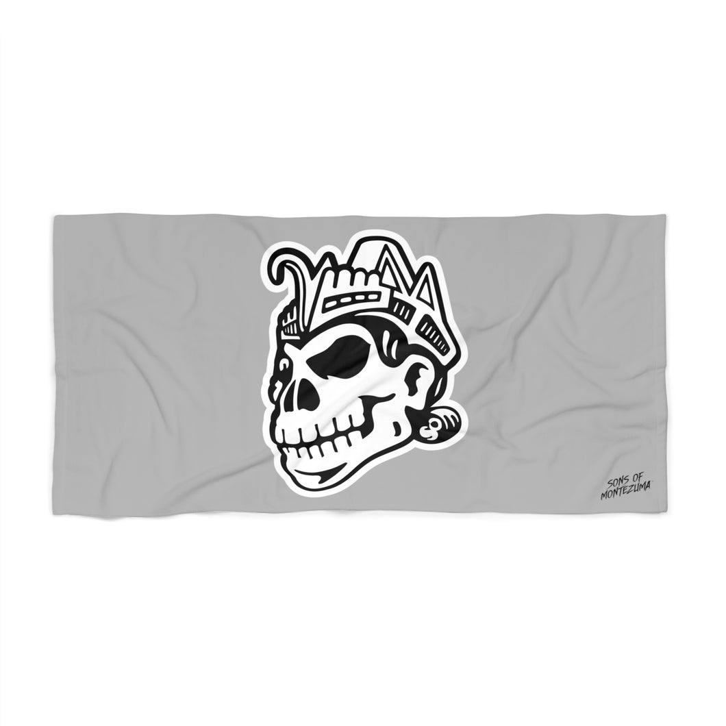 SoM Grey Skull Beach Towel