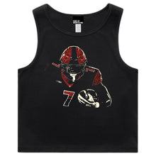 Load image into Gallery viewer, 7 Lucky Sutton Into Darkness Womens Active Crop Tank

